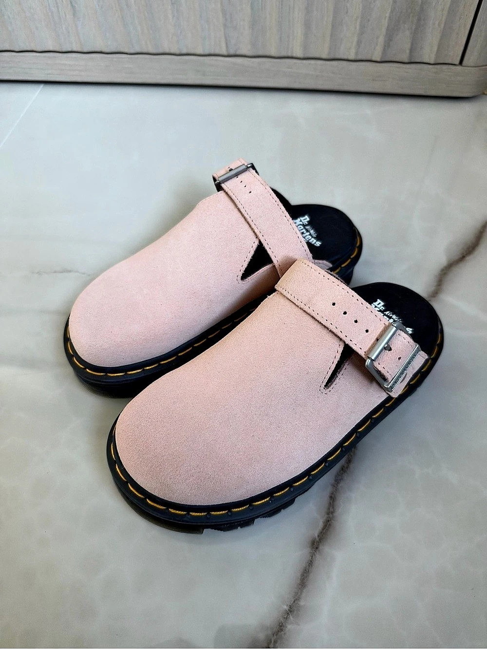 Dr. Martens Zebzag Suede Casual Slingback Platform Mules Slingback Platform